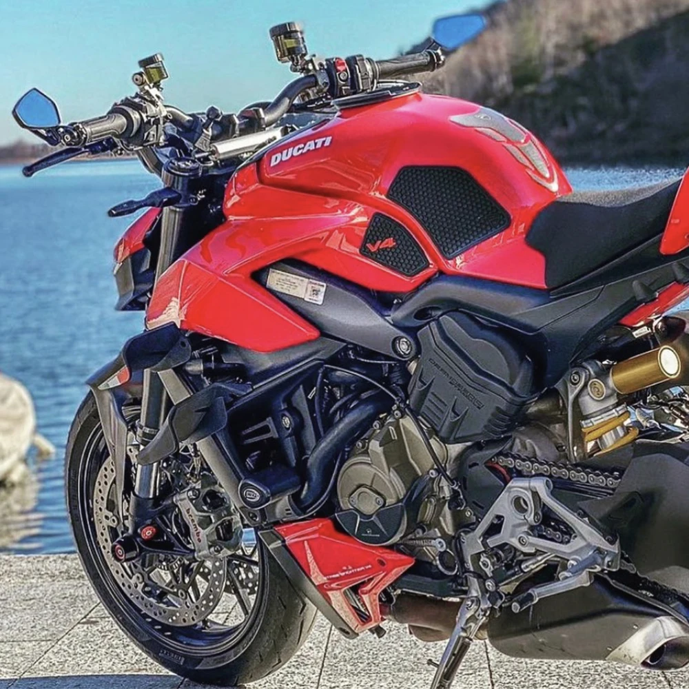 Almofadas de tração do joelho do tanque de combustível, Ducati, V4, Panigale, V4S, Streetfighter, S, 2021, 2020, 2019, 2018