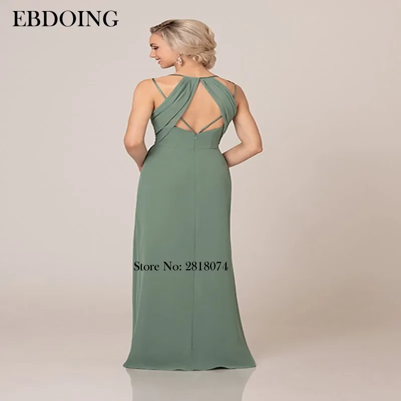 Newest Bridesmaid Dresses A-line V-neck Neckline Spaghetti Straps Robe De Soiree Floor-length Wedding Party Dresses