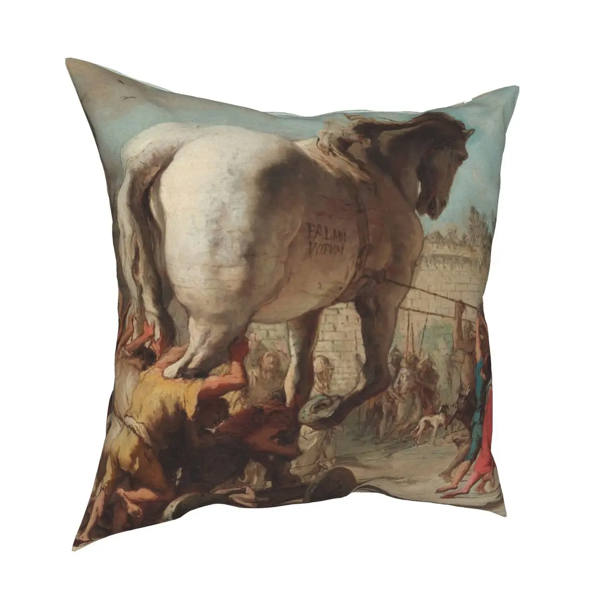 Trojan Horse Square Pillowcase Creative Decorative Pillow Case for Car Cushion Cover Wholesale