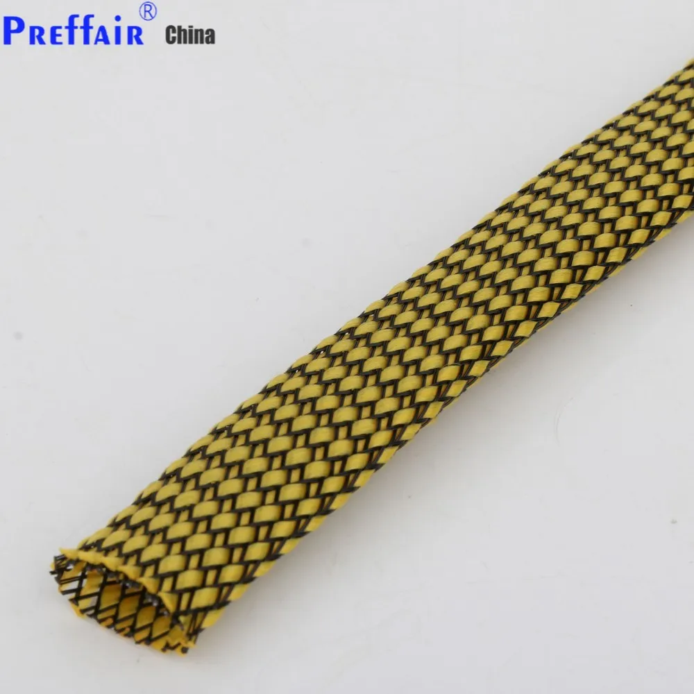 Preffair-ナイロンメッシュチューブ,電源ケーブル,ワイヤースリーブ,スパイラル包装,拡張可能,絶縁編組,タイト,ペット,18mm