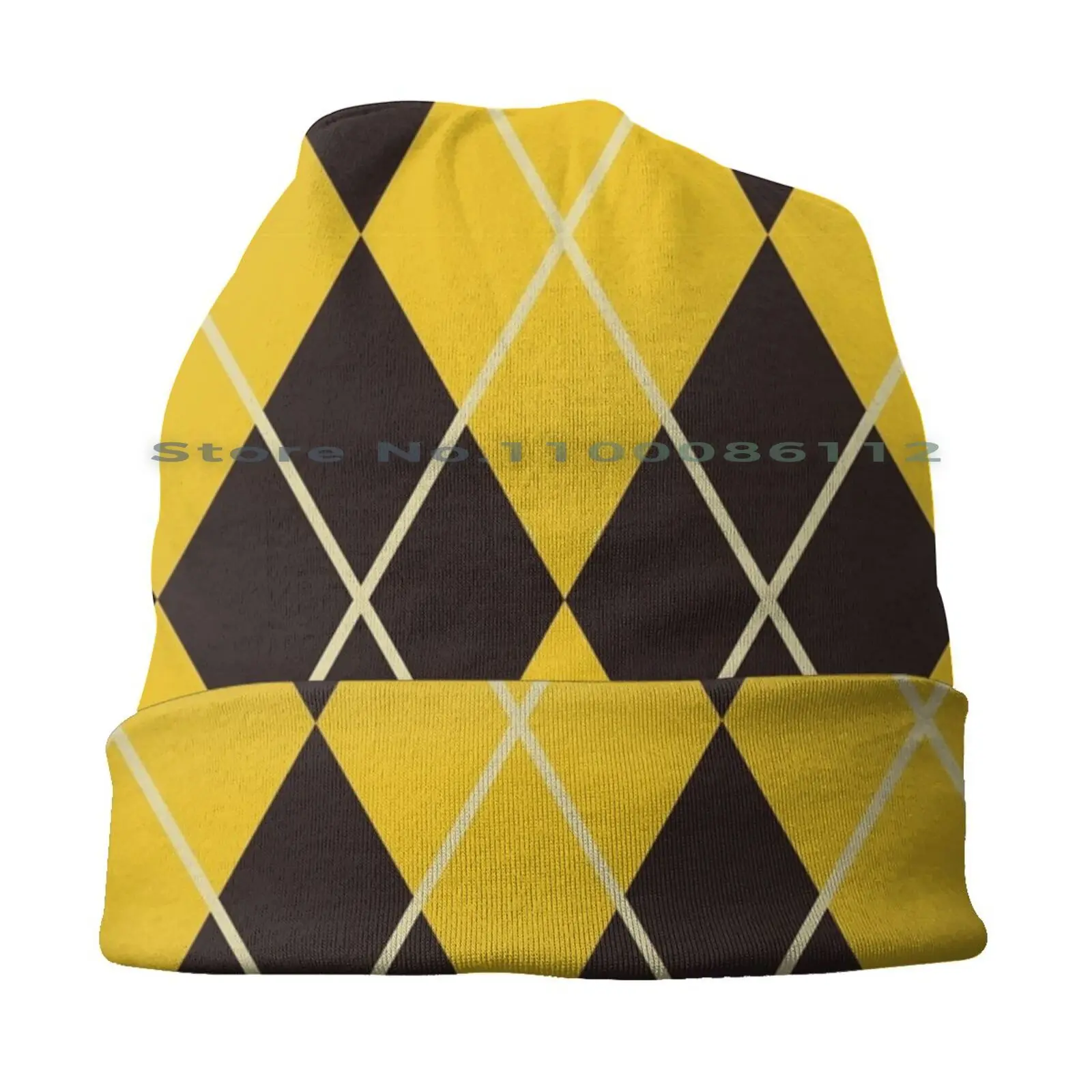 House Argyle-Huffle Bucket Hat Sun Cap House Color Argyle Tartan Guild Proud Golfer Black And Yellow Bee Badger Lettering