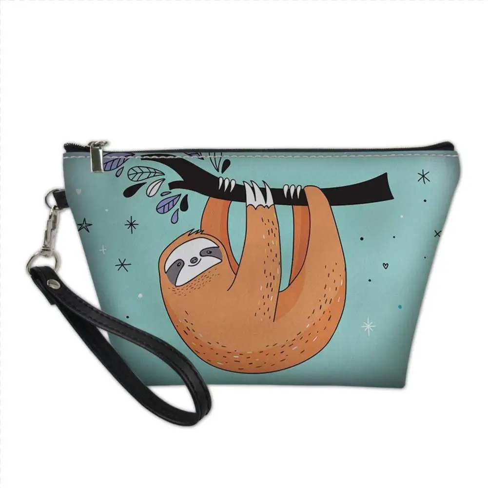 

Sloth Cosmetic Bags for Women Painting Design Make up Bag Women Handbag Makeup Case Girls Pouch