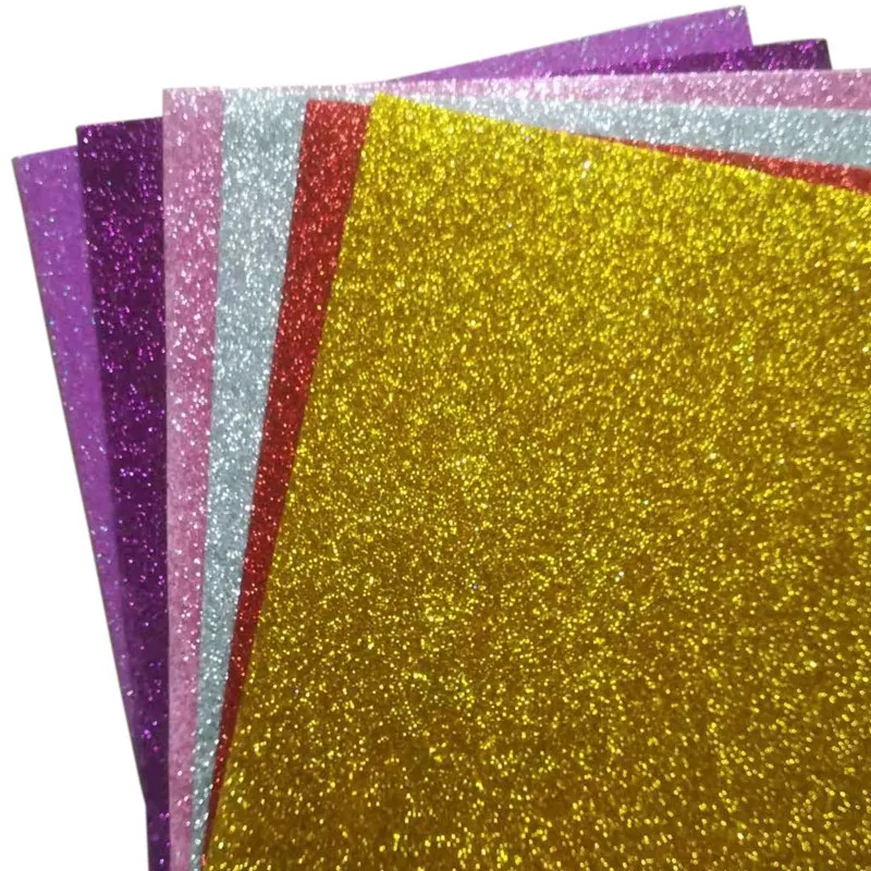 10 Sheets Glitter Foam Paper DIY Craft Gold Powder EVA Spong Paper Scrapbook Material Handmade Wedding Party Decoration Sticker