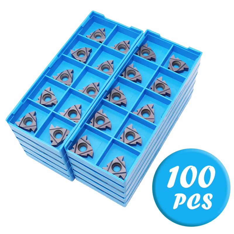16ER AG60 VP15TF 100Pcs Carbide Inserts Draad Blade 16 Er Interne En Externe Draaien Insert Cnc Draaibank Gereedschap Snijden machine