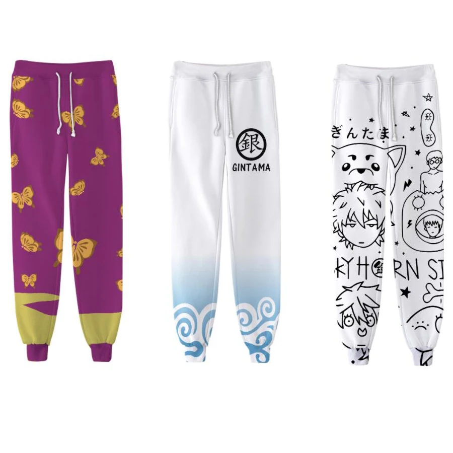 Anime Gintama 3D Joggers Pants Men/Women Casual Sweatpants Sakata Gintoki Kagura Shinsengumi Elizabeth Sadaharu Cosplay Costume