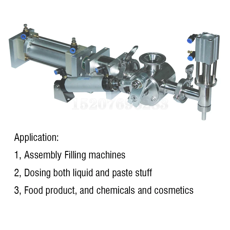 Imagem -03 - Air Cylinder Filling Head Piston Filling Machine sem Base Ss304 55000ml Todos os Tamanhos Paste Stuff Filling Machine