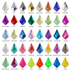 Hot sale Big Arrow 5.5x8mm Nail Art Rhinestones 13 colors Fancy Crystal stones 30/100Pcs For 3D Nail art decoration