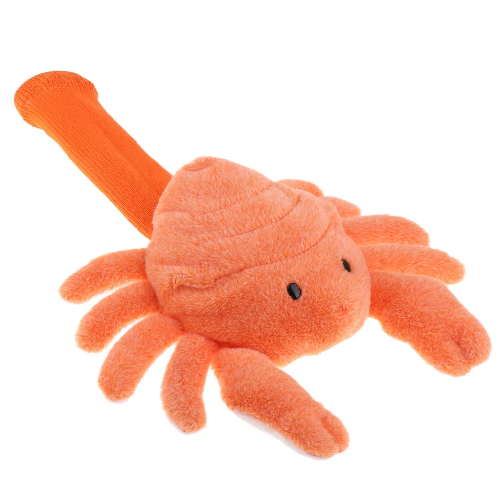 Creative Orange Crab Golf Head Covers 460CC Driver Wood Clubs Headcovers Sets Plush Cloth