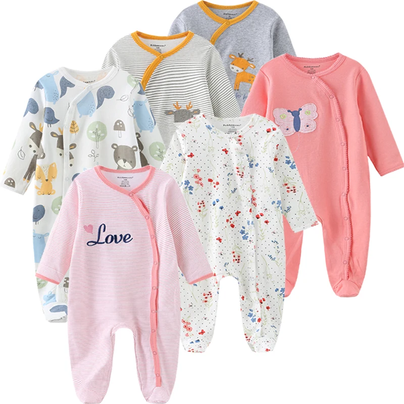 

2/3 Pieces Newborn Rompers 0-12 Months Baby Boy Girl Cotton Jumpsuit Long Sleeve Infant Pajamas Casual ropa bebe Clothes Set