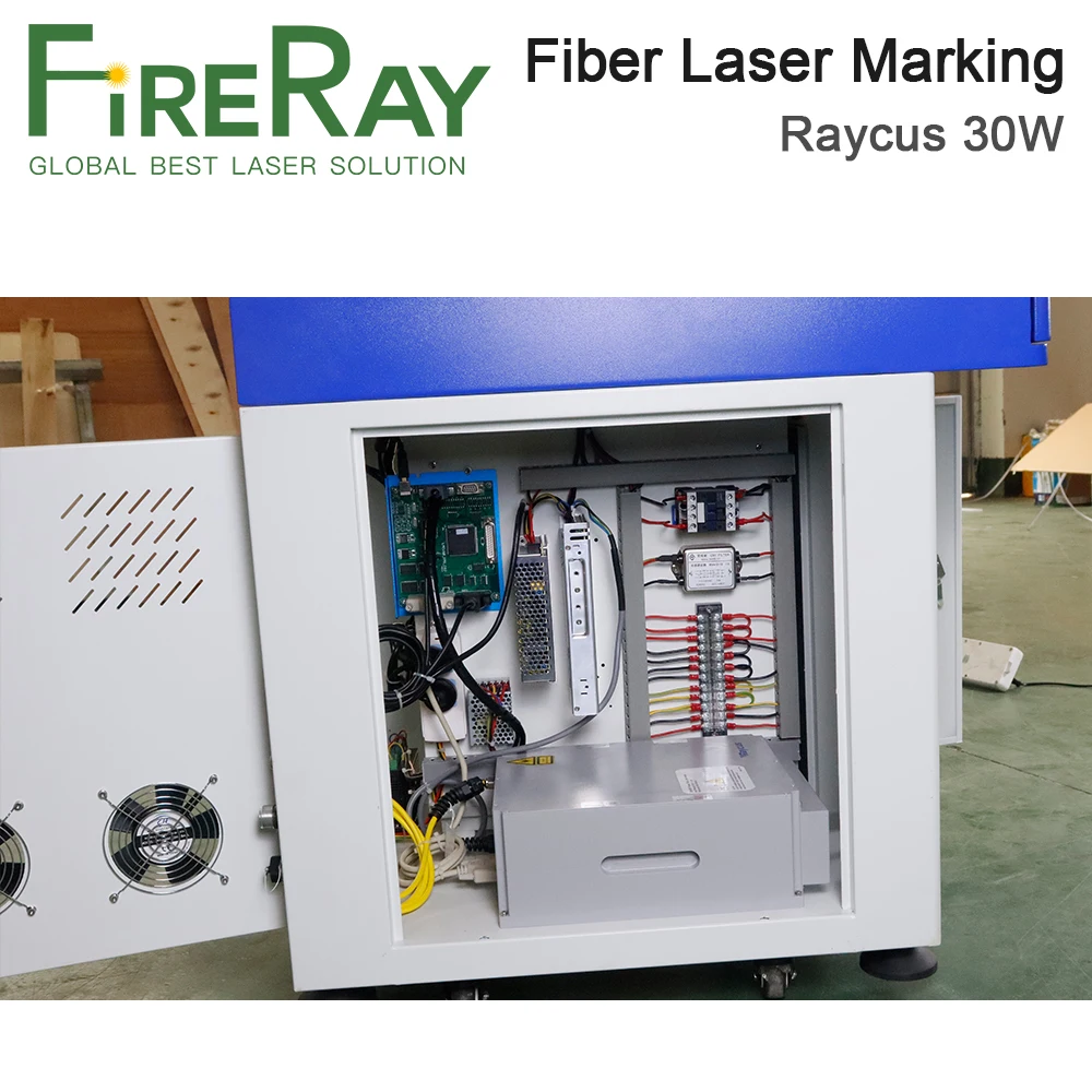 Fireray-máquina de marcação a laser, feita em fibra metálica, 30w, fonte de laser raycus max ipg, marcação de metal, aço inoxidável, 1 pedido