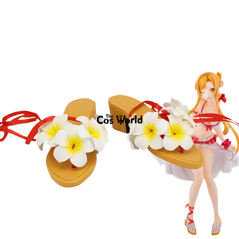 Sword Art Online Yuuki Asuna Swimsuit Anime Customize Cosplay Shoes