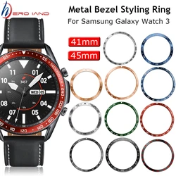 Bezel Ring Styling Frame Case voor Samsung Galaxy Horloge 3 41mm 45mm Armband Rvs Cover Anti-kras Bescherming Ring