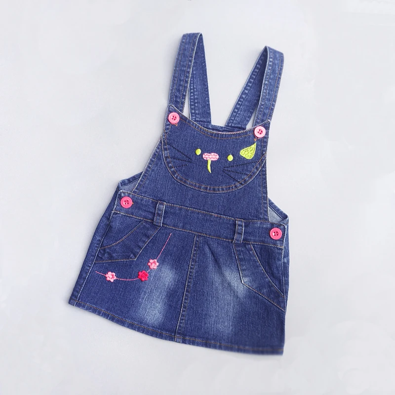 IENENS Summer Sundress Baby Girls Suspender Girls Dress Overalls 1 2 3 Years Kids Straps Denim Dress Children Clothing Clothing