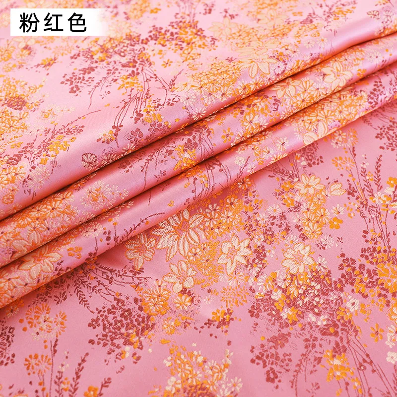 Chinese style satin jacquard brocade pattern designer DIY garment fabrics for sewing cheongsam and kimono material