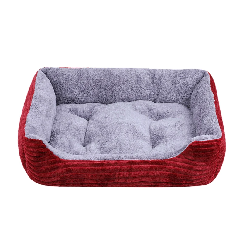 Warm Dog House Soft Nest Pet Large Dog Bed Baskets Fall Winter Kennel For Cat Washable House Puppy Supplies Cotton Kennel Mat