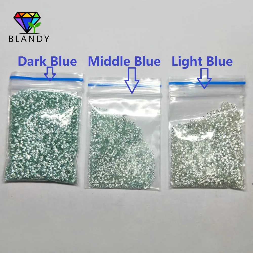 Free Shipping Blue Color Moissanites 1.0~6.5mm Round Cut Lab Grown Loose SIC Moissanites Stone For Jewelry