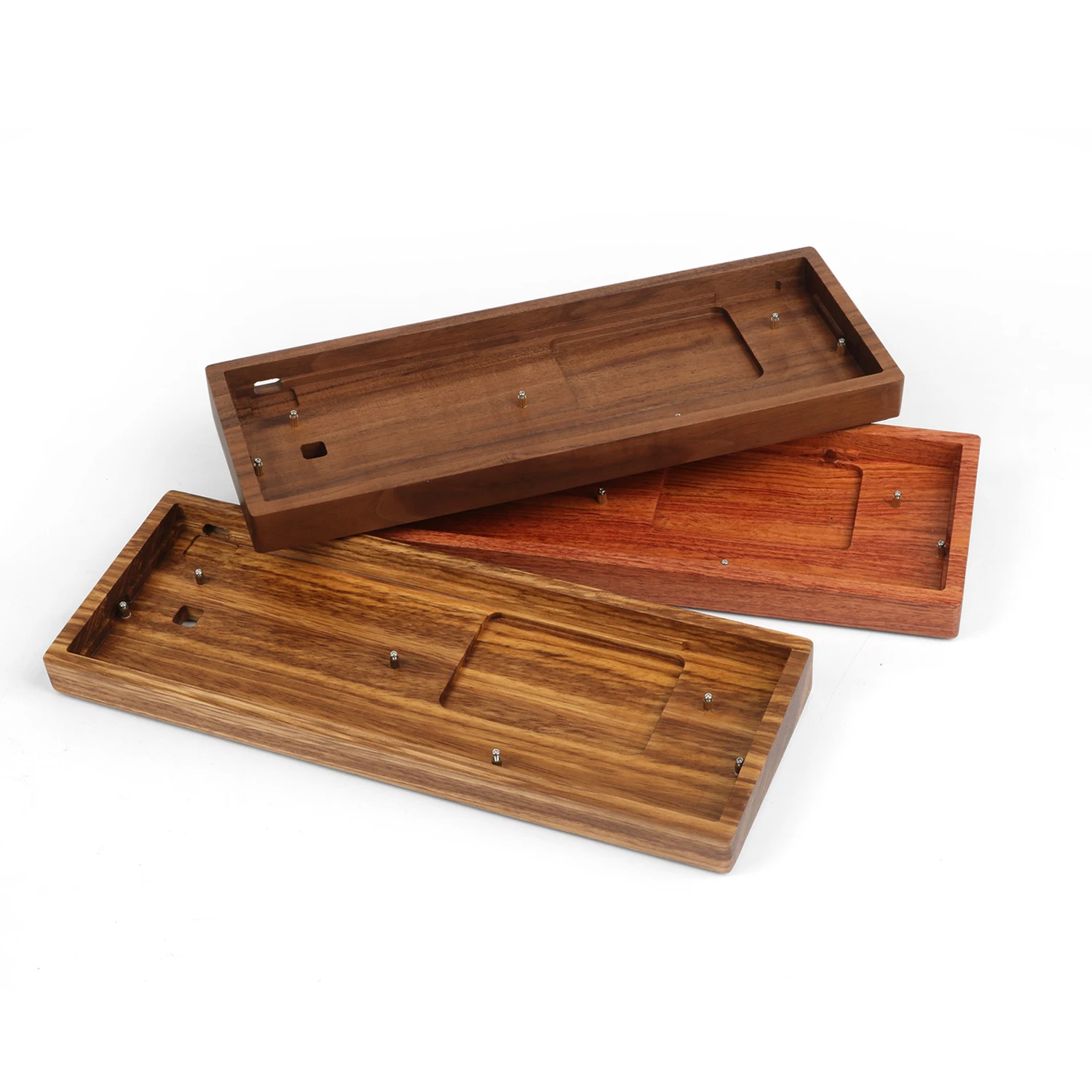 wooden case walnut rosewood zebra wood with wood wrist high quality  for gh60 xd64 poker 2 60%