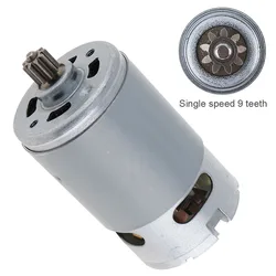 RS550 12V 16.8V 21V 25V 19500 RPM DC Motor with Single Speed 9 Teeth and High Torque Gear Box for Electric Drill / Screwdriver