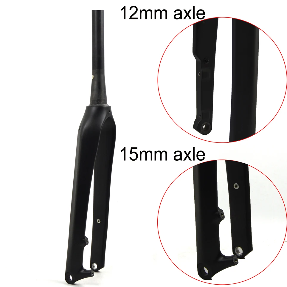 Carbon road fork 700c cyclocross disc fork 12mm flat mount 15mm post mount free shipping FK-CS01