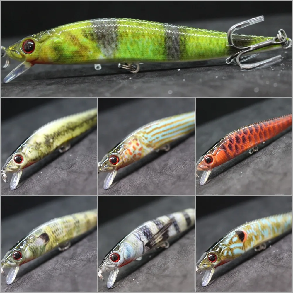 wLure Tight Wobbler Fishing Lure  Lifelike Colors 10cm 9.8g Upgraded Hooks Minnow Hard Bait Weight Transfer Design HM590