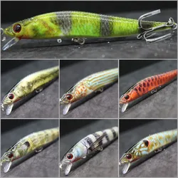 wLure Tight Wobbler Fishing Lure  Lifelike Colors 10cm 9.8g Upgraded Hooks Minnow Hard Bait Weight Transfer Design HM590