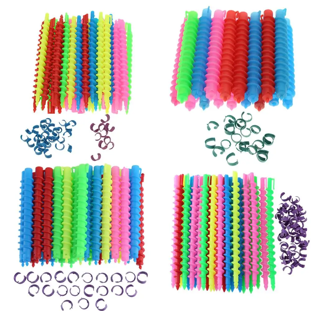 18/26/30/35PCS Plastic Hair Perm Rods Long Spiral Hair Perm Rods Hairdressing Styling Hair Curler Rollers DIY Salon Tool