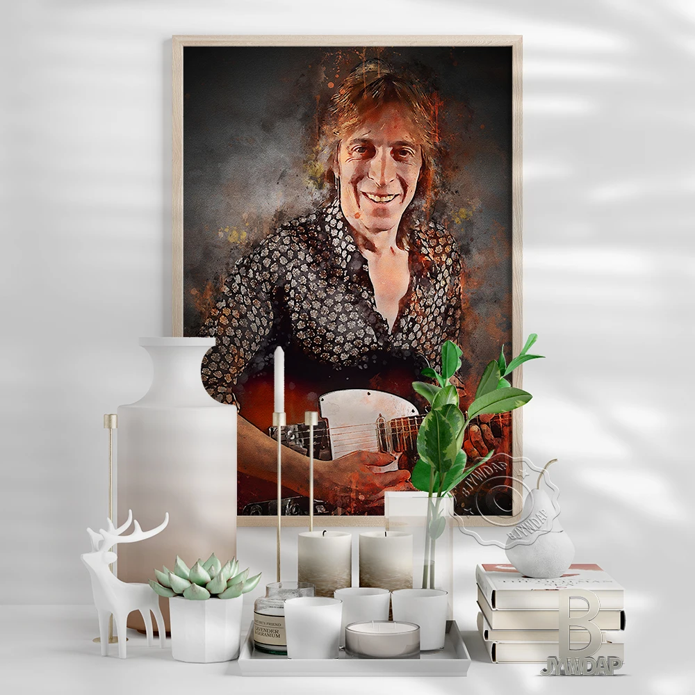 Mick Ronson Session Musician Printing Poster, Multi-Instrumental Performance Man Wall Picture, Britain Guitarist Home Art Decor