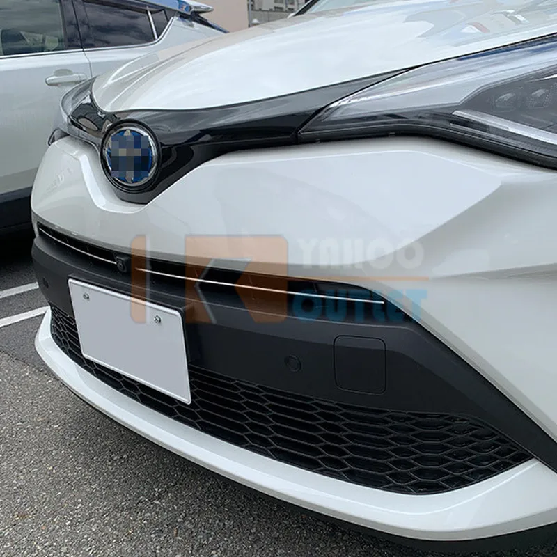 2PCS SUS304 Automobiles Protective Covers for TOYOTA C-HR ZYX10/NGX50 Car Grille Trim Car Decoration Sticker