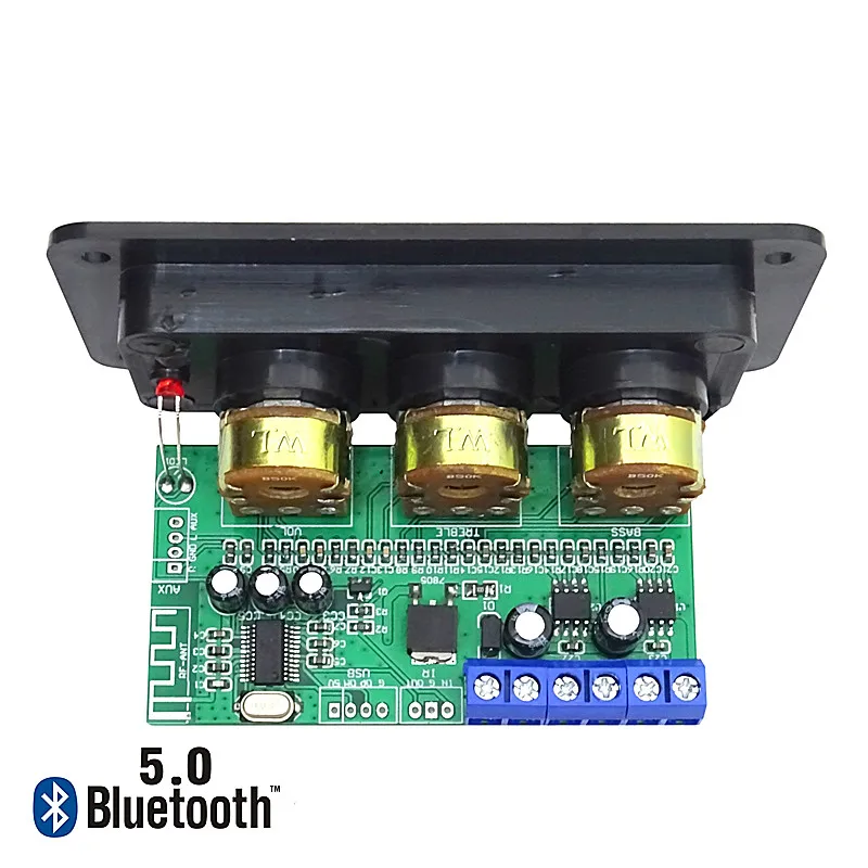 Sotamia bluetooth 5.0 amplificador placa de áudio 2.0 amplificador de som estéreo 2x20w amplificador de potência aux com controle remoto de disco u