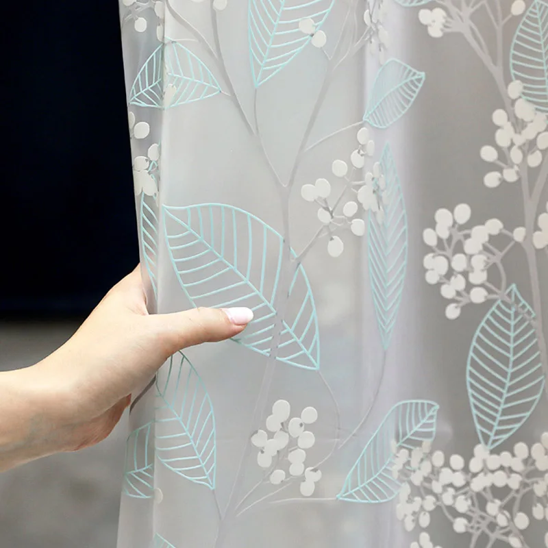 Waterproof EVA Shower Curtain Thick Mold Proof Transparent Bathroom Partition Curtain Easy Clean Linen Style for Home Decor