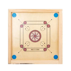 Parent-Child Interactive Toys, Round Wood Board, Carrom Board Game, Desktop Hand Play Chess, Interactive Puzzle Game