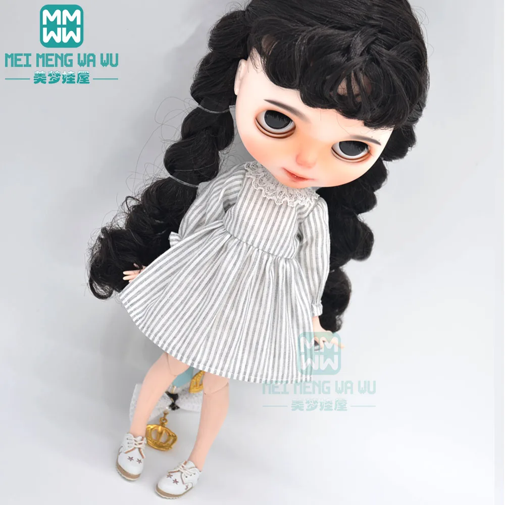 28cm Blyth Doll Clothes fashion doll collar dress, vintage dress