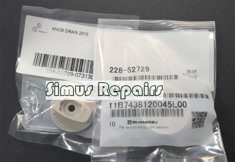 228-52729 Shimadzu Liquid Chromatography Drain Valve Knob KNOB DRAIN Without Screw Cover