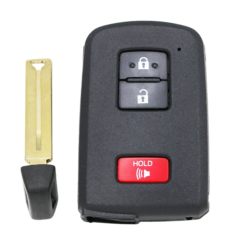 Nuevo carcasa de mando a distancia inteligente de repuesto de 2/3/4 botones Fob para Toyota Avalon Camry RAV4 2012-2015 con llave de inserción