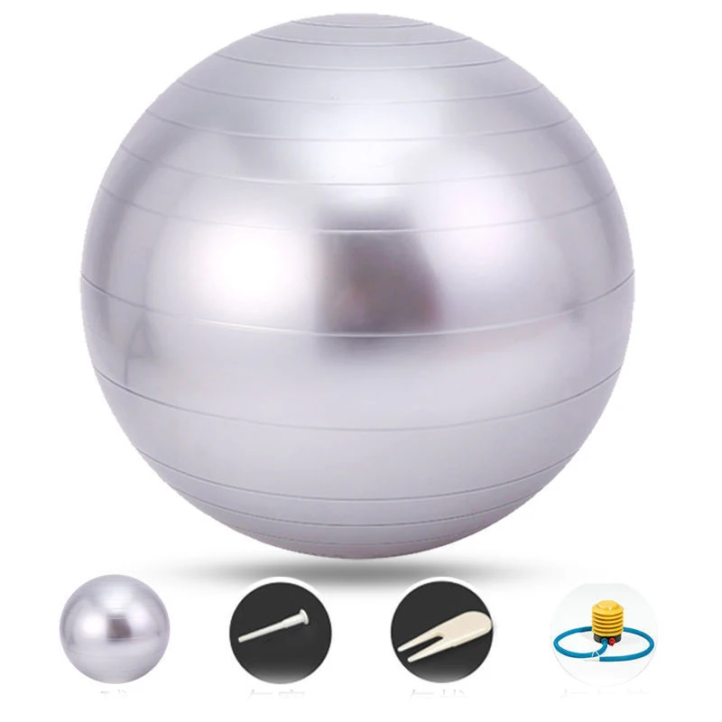 65cm Exercise Gym Yoga Ball Fitness Pregnancy Birthing Anti Burst Core Ball + Inflator Pump Sports Workout Massage Ball