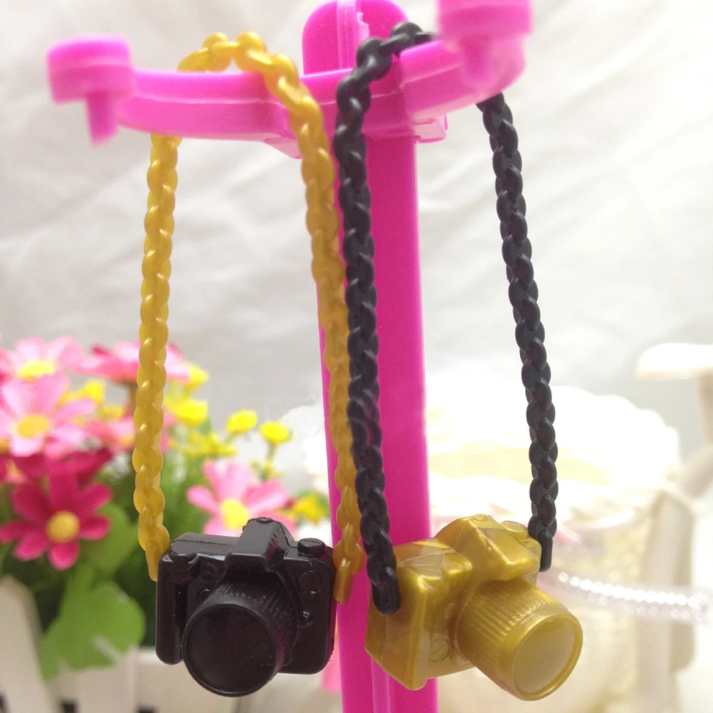 1PCS New Fashion Doll Accessories Plastic Camera For   Doll DIY Camera For BJD Doll Toys Random Color