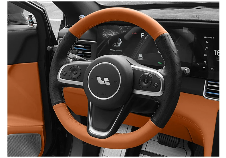 For ideal ONE DIY custom leather suede hand-sewn car steering wheel cover