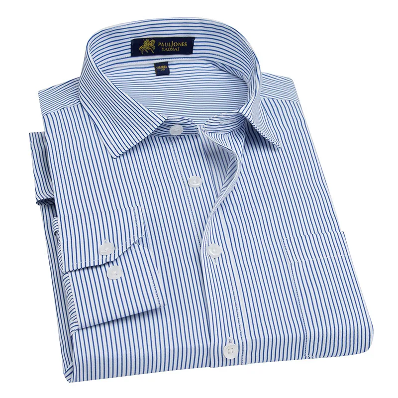 Chemise à carreaux à manches longues pour hommes, nouvelle collection de chemises formelles à col rabattu pour hommes, chemises d'affaires décontractées de Style classique