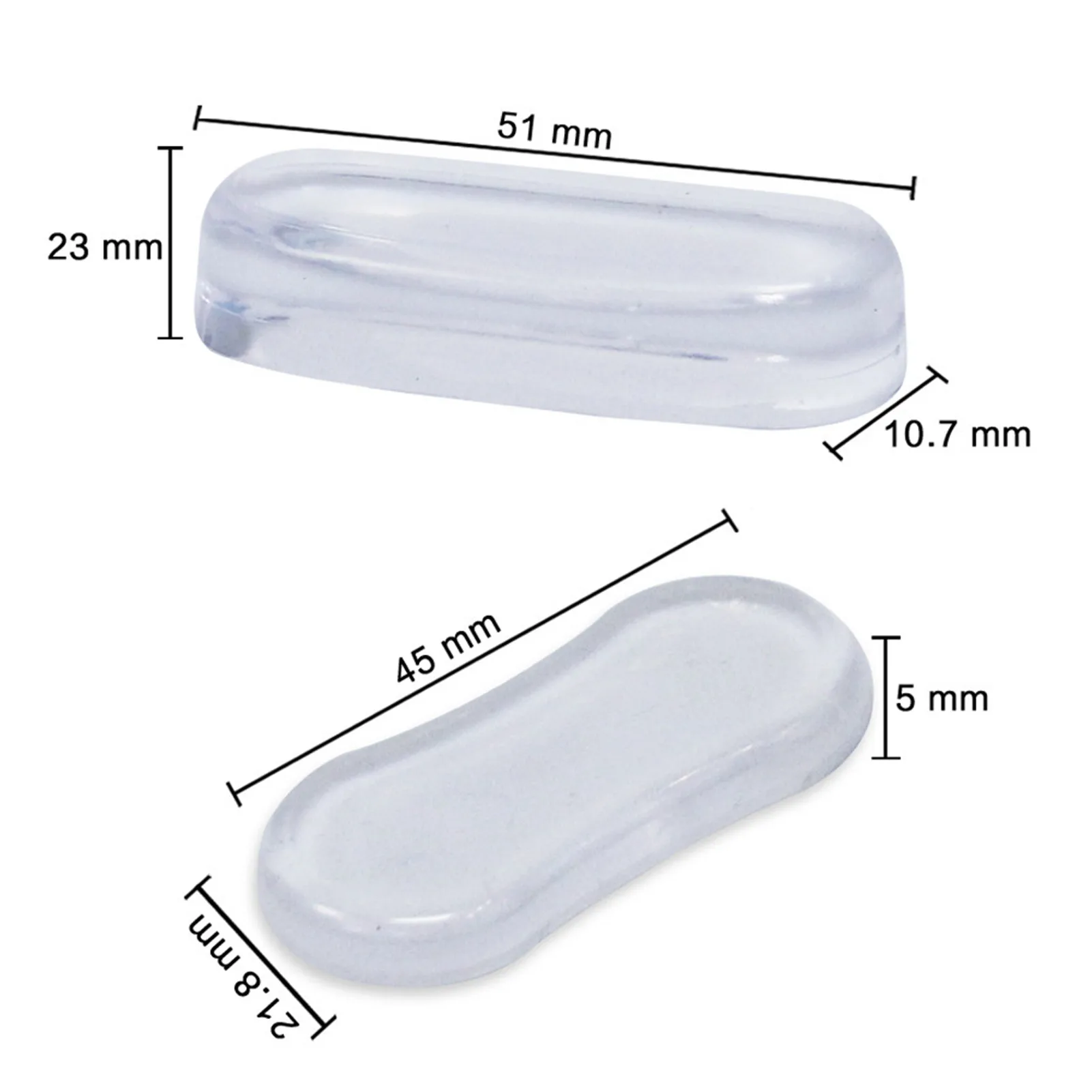 4-piece toalete capa mudo anti-colisão transparente almofada adesiva móveis amortecimento de ruído anti almofada de choque anti-colisão