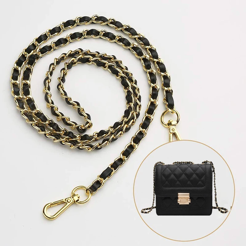 118cm Purse Chain Strap Crossbody Handbag Chains Replacement Leather Shoulder Bag Chain Straps Diy Women Girl Bag Part Accessory