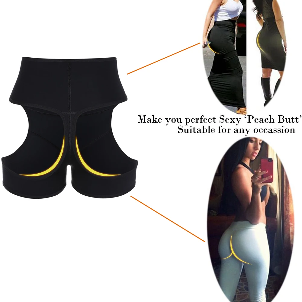 HEXIN Latex Waist Trainer Control Panties Women Sexy Butt Lifter Shaper Tummy Control Pulling Underwear Butt Lifter Panty