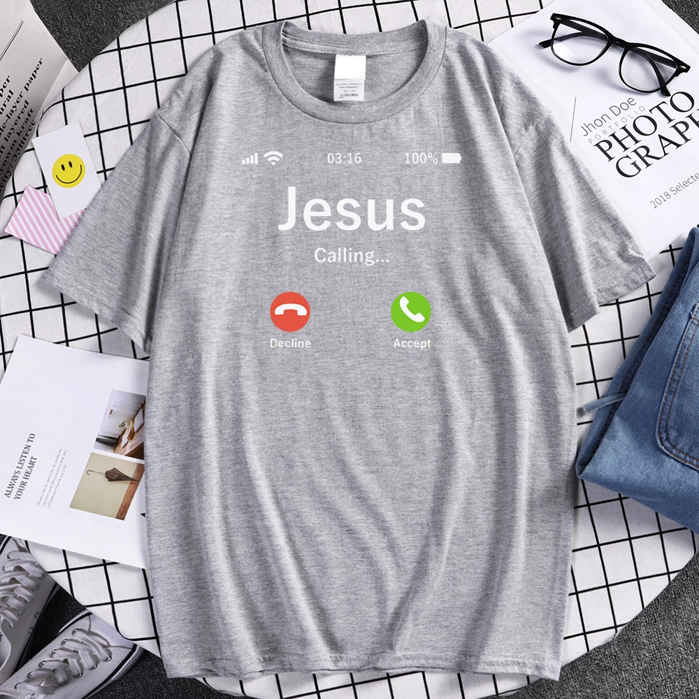 2022 New Arrival Jesus T Shirt Funny Calling Accept Or Decline That Is Question Design Faith Admire High Quality Brand T-Shirt