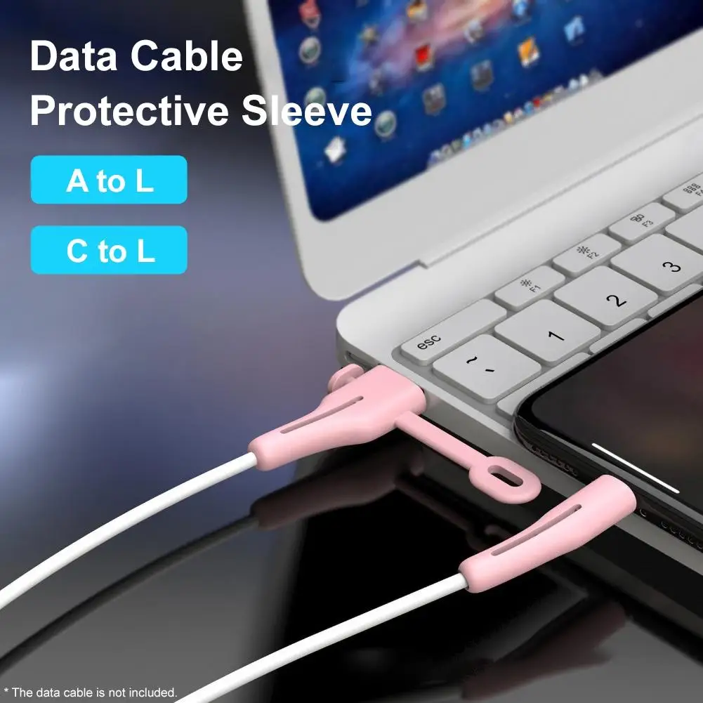 2021 New Cable Protector Soft Silicone Cover For Apple USB Charger Cable Protector Saver Wire Winder Practical Accessorie