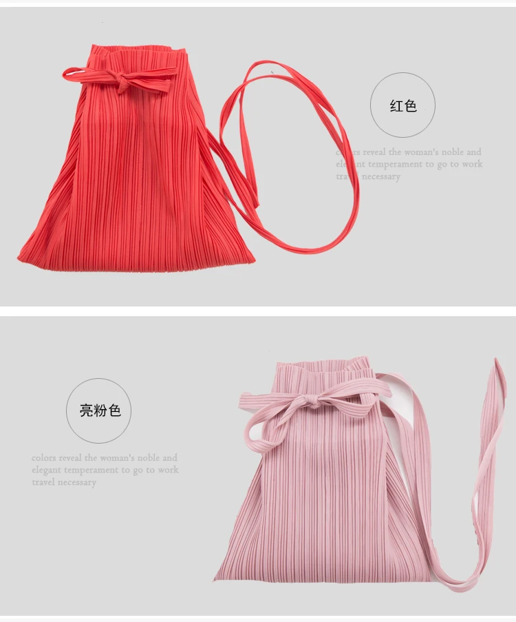 IN STOCK Miyake High-end pleated solid twilight Shoulder Bags HOT SELLING