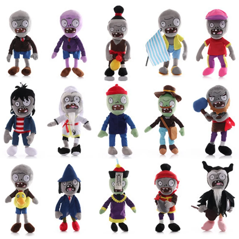 

15pcs/lot 30cm Plants vs Zombies PVZ Zombies Cosplay Plush Toy Doll Soft Stuffed Toys Gifts for Children Kids Party Toys