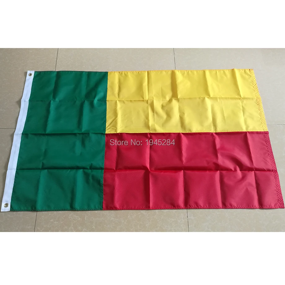 Embroidered Sewn Benin Flag República Popular do Benin Flag World Country Flag Banner Oxford Fabric Nylon 3x5ft