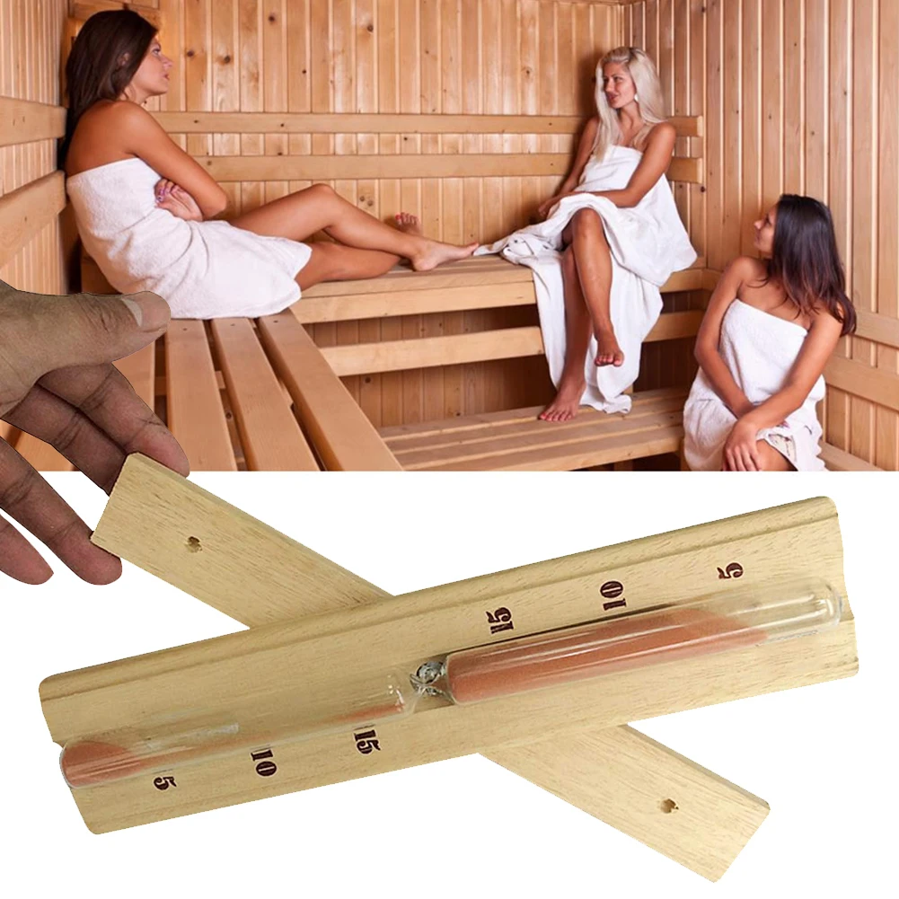 Spa Sauna Hourglass Sauna Wooden Hourglass Sand Timer Steam Room Accessories Wooden Timing Sand Timer Countdown Clock