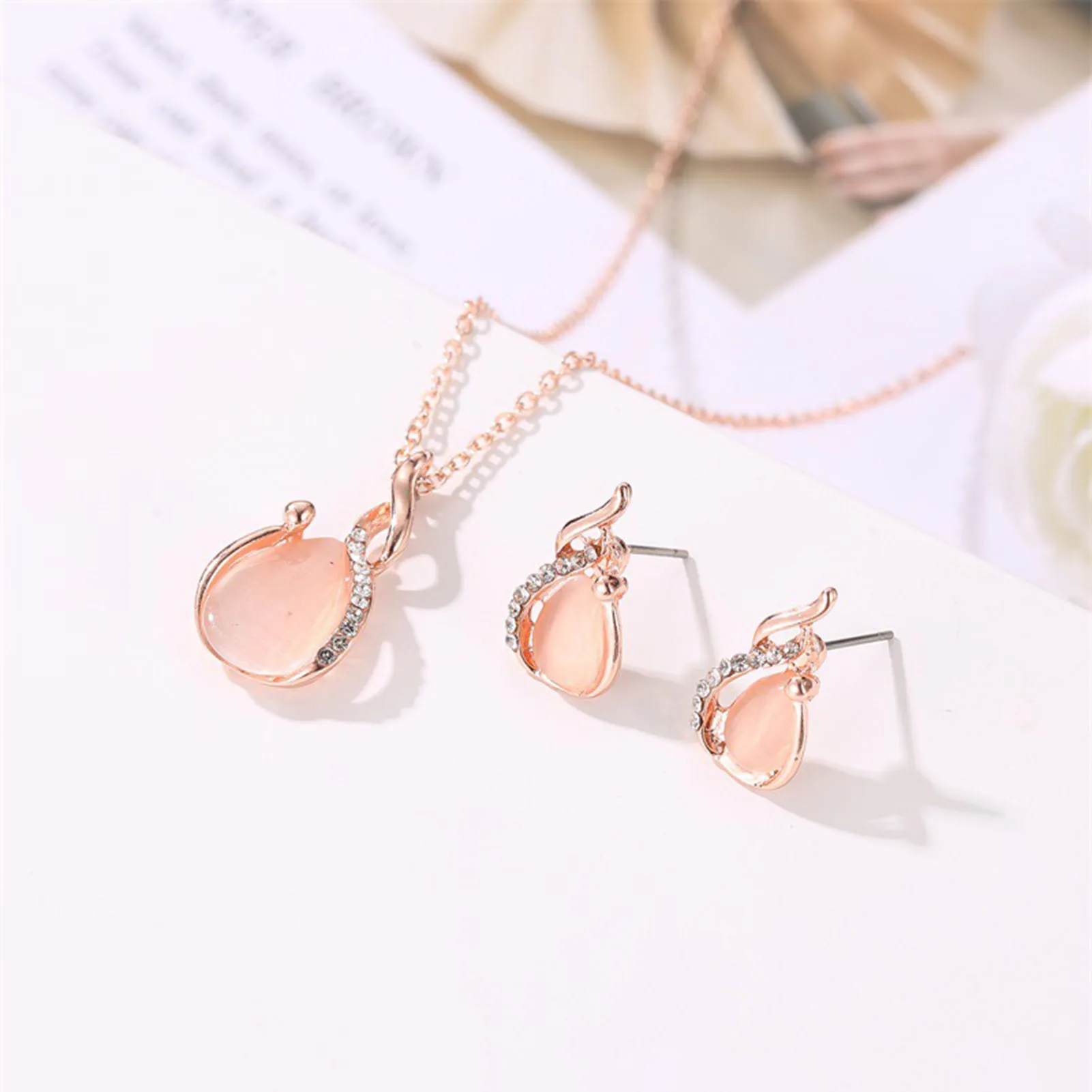 3pcs Set Handmade Red Cherry Fruit Necklace Long Pendant Jewelry Vintage Artistic Accessories Chic Bridal Necklace Earrings