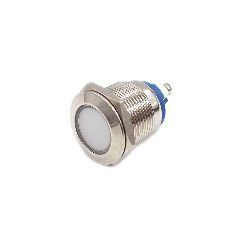 防水信号灯,金属パネル付きライト,LED点滅ライト,19mm,6v,12v,24v,赤,黄色のダッシュボード,1個