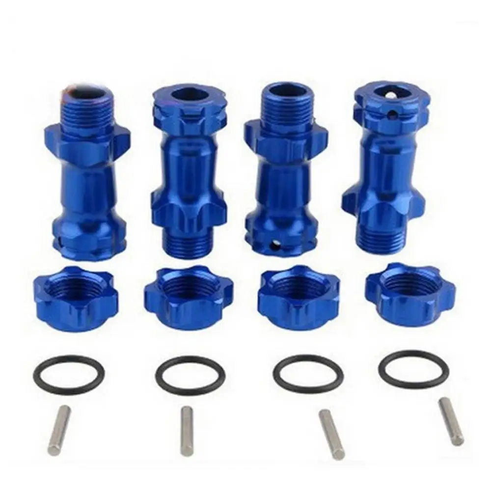 4PCS M17 17 millimetri Estesa Adattatore 30 MILLIMETRI di Alluminio Wheel Hex Hub Adapter Dado Spille Anti-Polvere di Copertura per 1/8 RC Modello